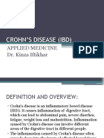 Crohn'S Disease (Ibd) : Applied Medicine Dr. Kinza Iftikhar
