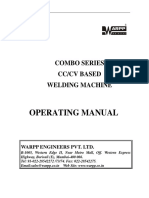 Operating Manual: Combo Series CC/CV Based Welding Machine