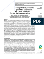 Does Bank Competition Promote Economic Growth? Empirical Evidence From Selected South Asian Countries