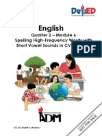 Pdfcoffee.com English2 q2 Mod6 Spellinghigh Frequencywordswithshortvowelsoundsincvcpattern v1 PDF Free