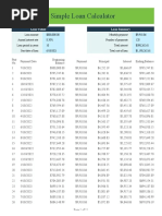 Simple Loan Calculator: Loan Values Loan Summary