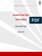 Advanced Circuit Theory Passive Synthesis: Giancarlo Storti Gajani