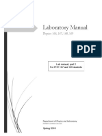Laboratory Manual: Physics 166, 167, 168, 169