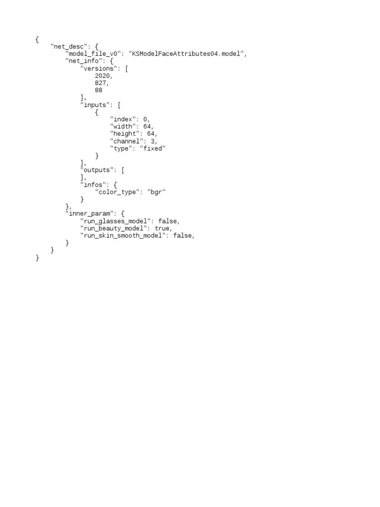 Model Description for Face Attributes | PDF