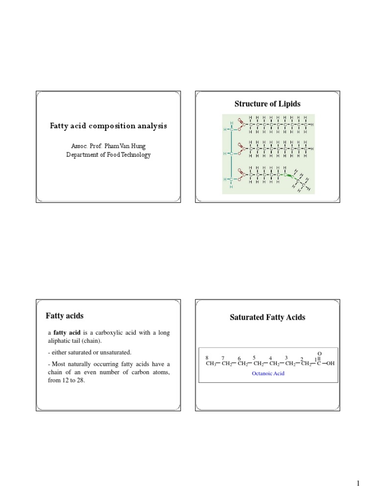 Fatty Acid Composition Analysis Guide | PDF | Fat | Fatty Acid