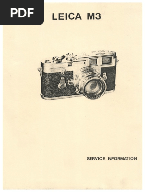 Leica ライカ M3 説明書 マニュアル パンフレット 1964年 1月 Leica M3 Repair Manual | PDF