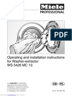 Operating and Installation Instructions For Washer-Extractor WS 5426 MC 13