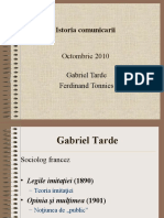 Istoria Comunicarii Tarde - Gabriel Tarde, Ferdinand Tonnies