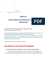 Módulo 4 - Secundaria - Características Propias Del Nivel