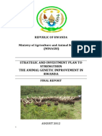 Strategic and Investment Plan To Strengthen The Animal Genetic Improvement in Rwanda