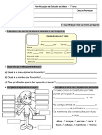 Ficha de Verificação de Estudo Do Meio