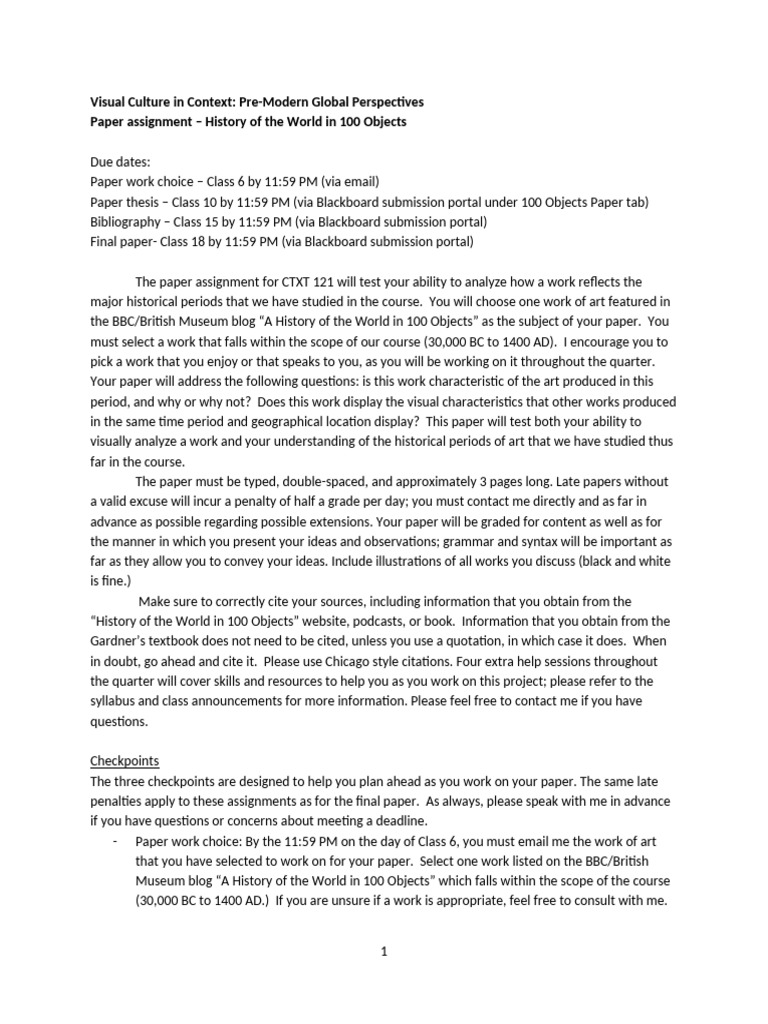 Pre-Modern Art Analysis Assignment | PDF | Thesis | Question