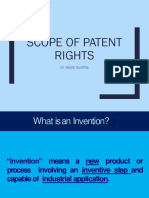 Scope of Patent Rights: Dr. Harsh Gurditta