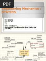 Engineering Mechanics: Statics: BNJ 10203 Lecture #9 By, Dalila Mohd Harun