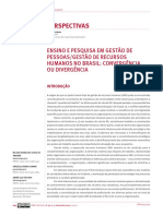 Ensino e Pesquisa em Gestão de Pessoas Gestão de Recursos Humanos No Brasil