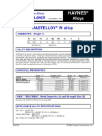 Haynes: Hastelloy W Alloy