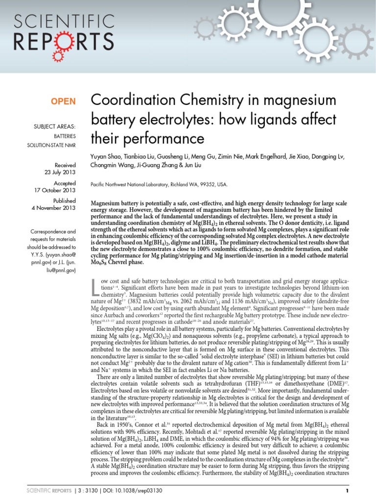 Coordination Chemistry in Magnesium Battery Electrolytes How Ligands