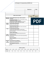 Rubrics For Principle of Communications (EEE351) Lab: Lab # Lab Title: Submitted By: Names Registration # Marks