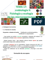 Tema 17- Microbiología II- fisiología y ecología de los microorganismos.
