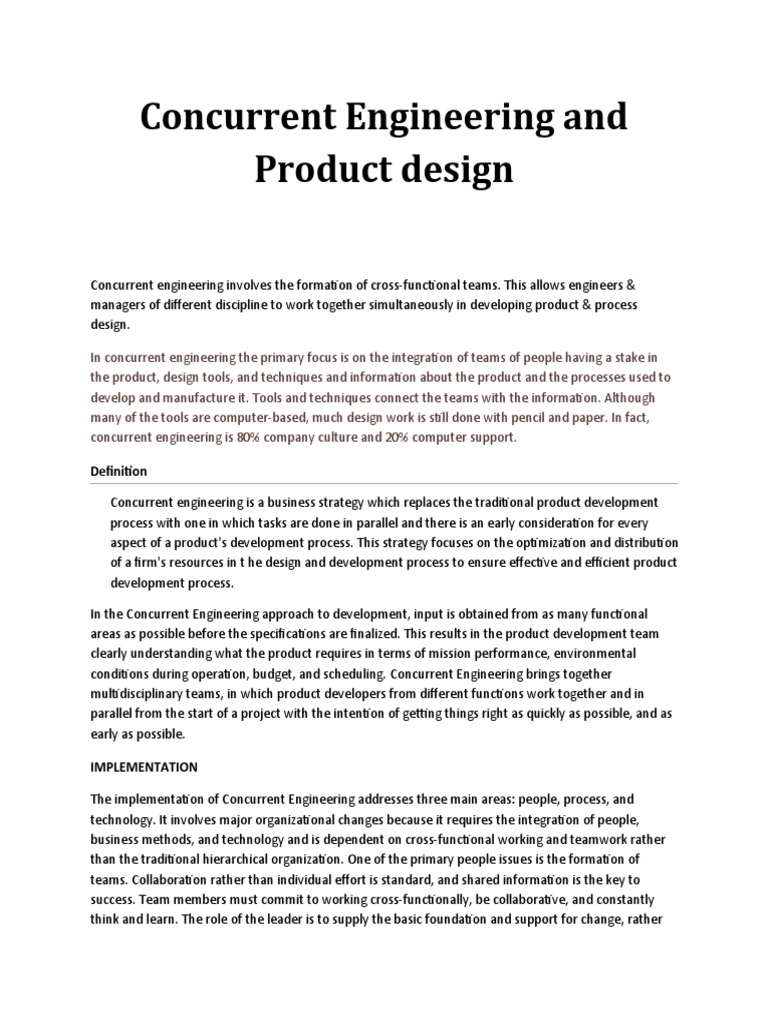 Concurrent Development Process