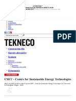 CSET - Centre For Sustainable Energy Technologies - Carte de Projet