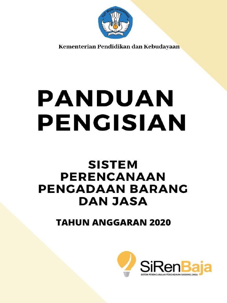 Panduan Pengisian SiRenBaja - Pisah | PDF
