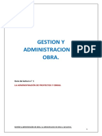1-GESTION Y ADMINISTRACION DE OBRA.La administracion de obras y proyectos.2021