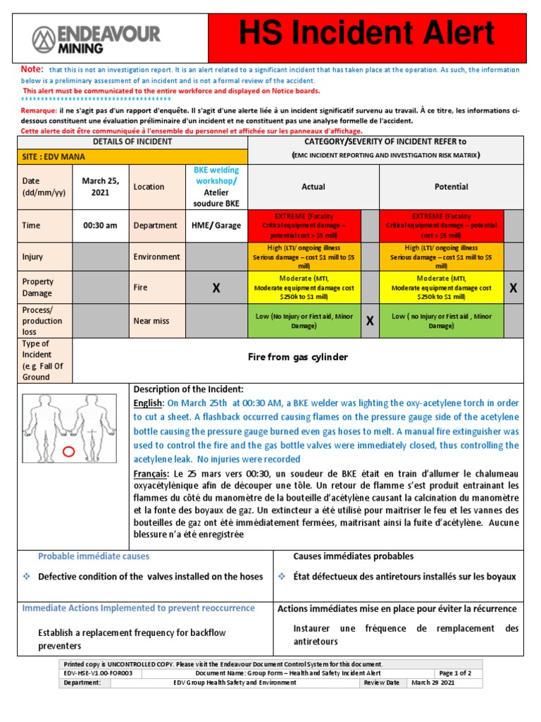 HS Incident 25032021 BKE | PDF | Gases | Mechanical Engineering