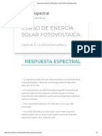 Respuesta Espectral - ARSOLAR - Cursos Online de Energía Solar