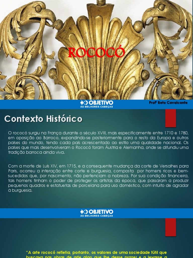Aula 15 - Rococó | PDF | Barroco | Escultura