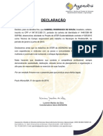 Declaração AGENDHA