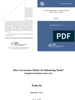 Does Governance Matter For Enhancing Trade