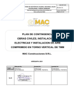 MAC-SST-003 Plan de Contingencia para Obras Civiles y Electricas en TMM