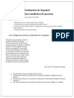 Evaluación de Español - Lírica T7