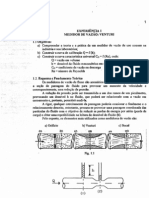 Medição de vazão com Venturi