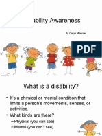 Disability Awareness: by Caryn Monroe
