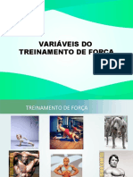 VARIÁVEIS DO TREINAMENTO DE FORÇA