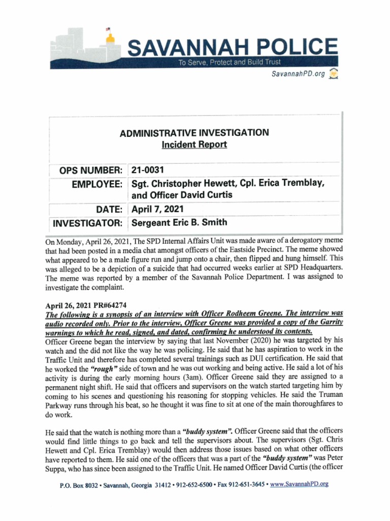 Final Investigative Report | PDF
