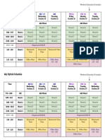 Talia Hybrid Schedule - October 5 - October 20