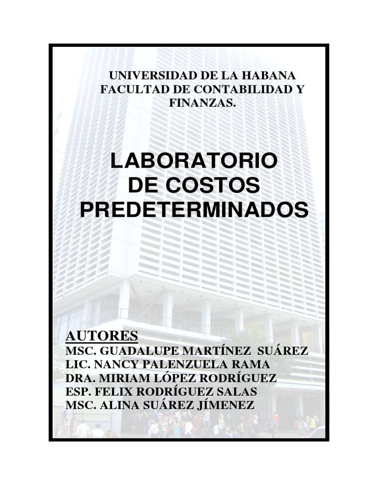 Presupuesto de Costos Predeterminados | PDF | Costo | Presupuesto