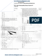 SBMPTN 2015 Matematika Dasar Kode 617