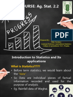 Introduction To Statistics and Its Applications