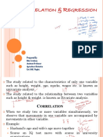 CORRELATION & REGRESSION ANALYSIS