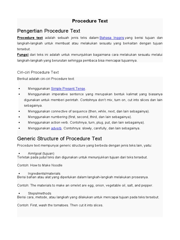 Materi Procedure Text | PDF