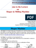 Shaper and Milling