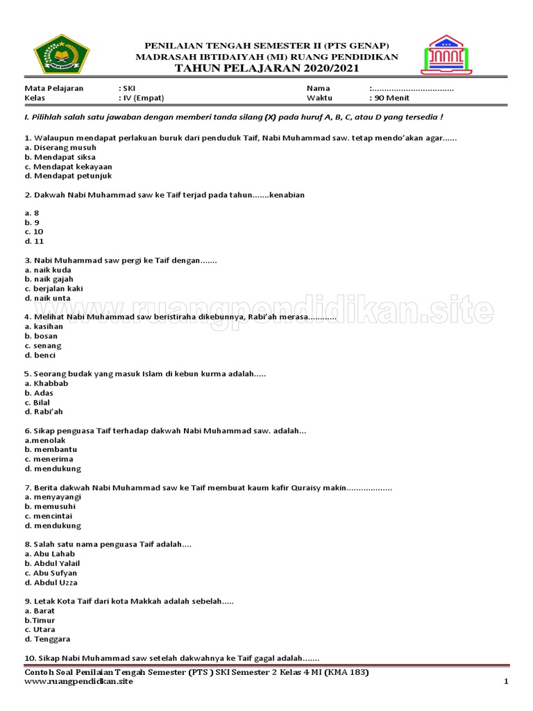 Pts Ski Kelas 4 Sem 2 Pdf