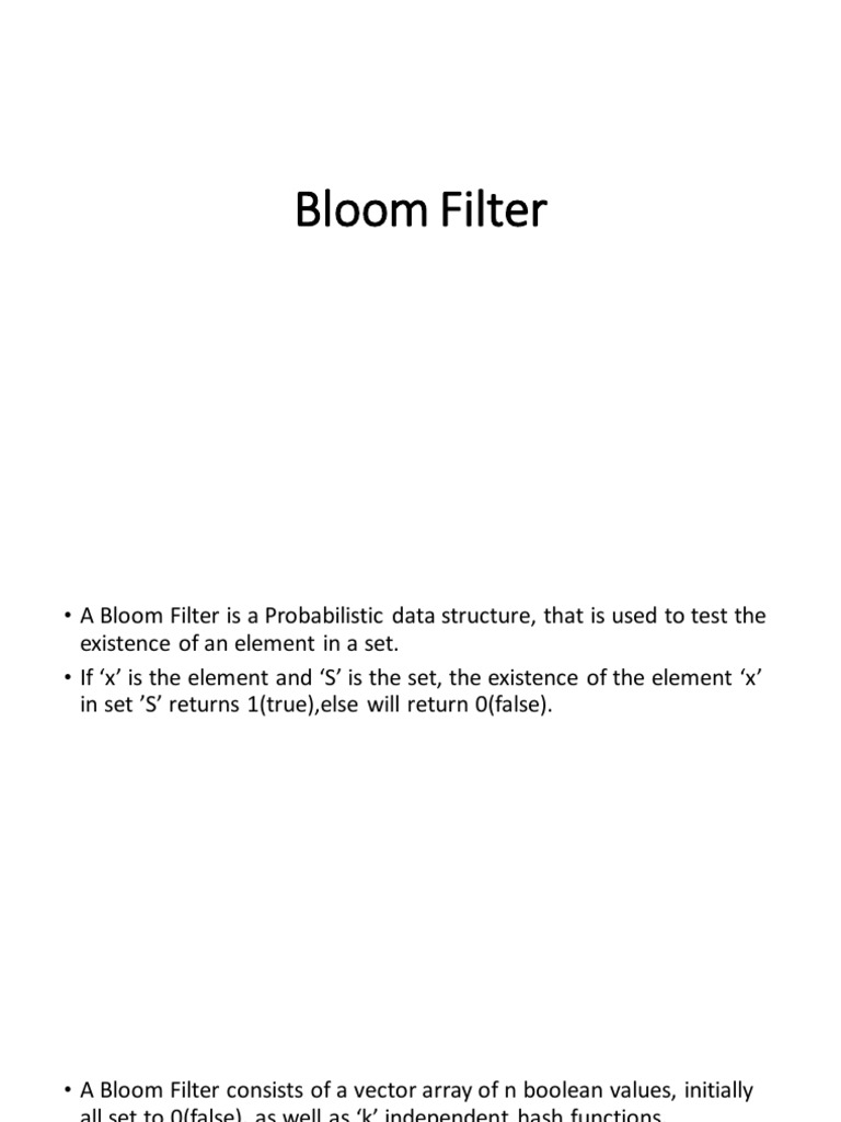 Bloom Filter | PDF | Array Data Structure | Mathematical Logic