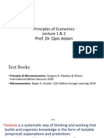 Principles of Economics Lecture 1 & 2: Prof. Dr. Qais Aslam