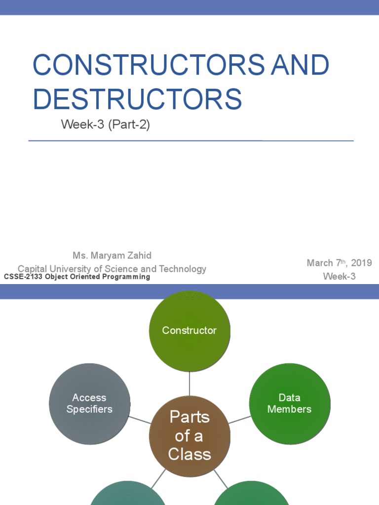 Understanding Constructors and Destructors | PDF | Constructor (Object ...