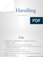 File Handling: Week-6 (Part-1)